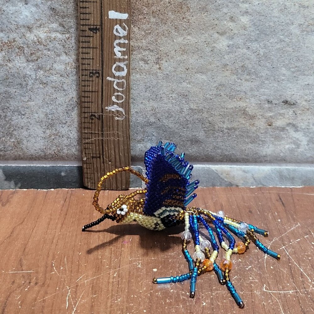Beaded Hummingbird Ornament Mayan Arts - Picture 10 of 11